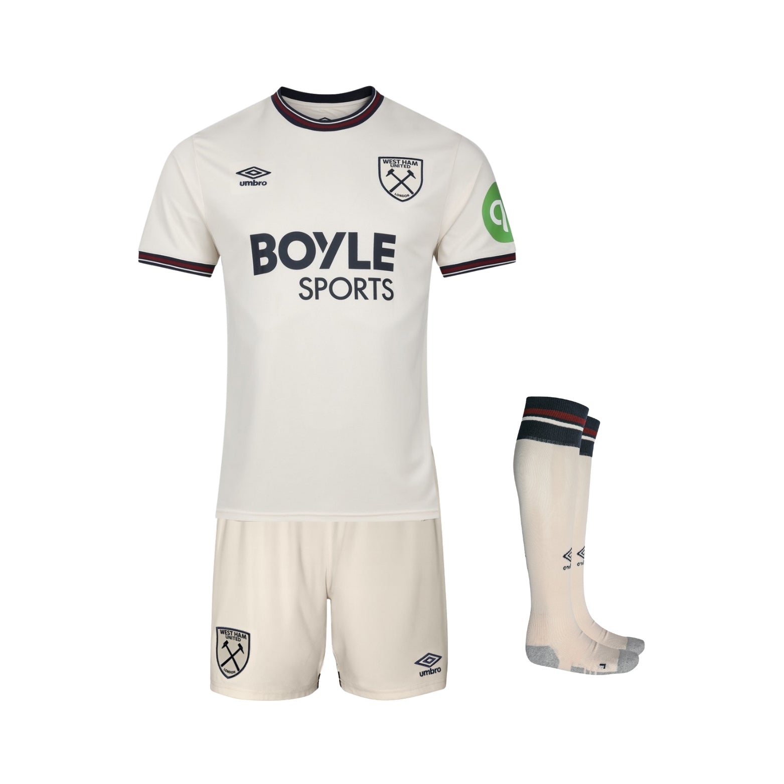 Kit - West Ham United Extérieur 25/26 - Vue de face