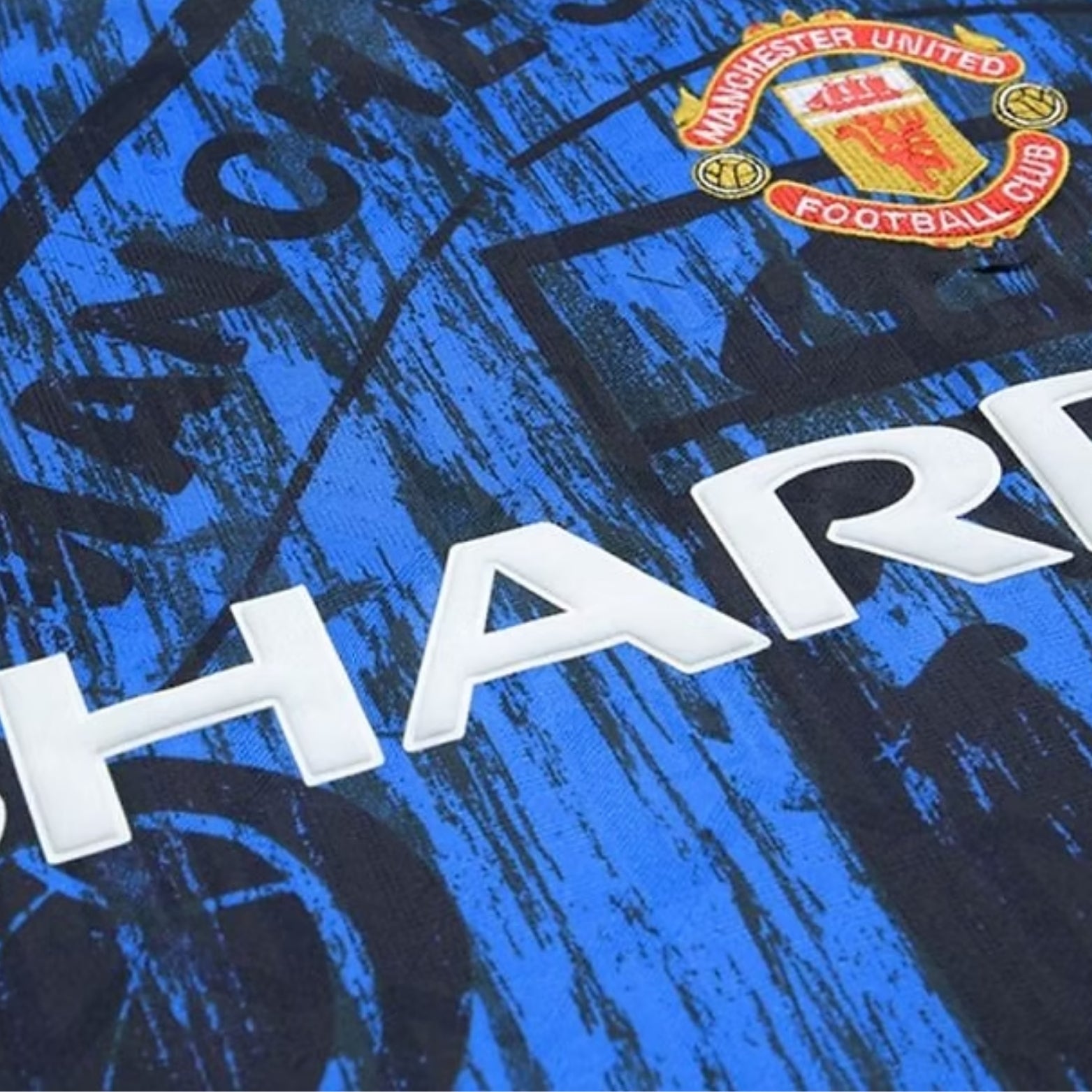 Manchester United Extérieur 92/93 - Manches Longues - Détail