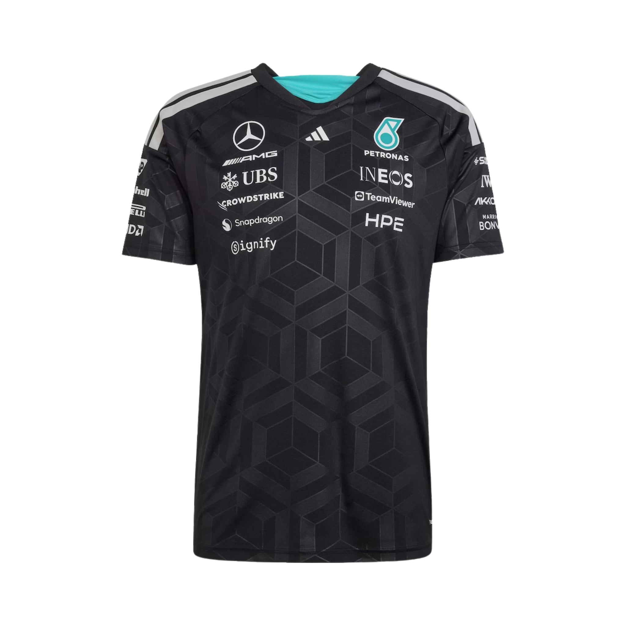 T-Shirt Mercedes AMG Petronas F1 2026 - Noir - Vue de face