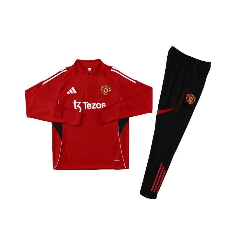 Manchester United 25/26 - Survêtement - 1/2 Zip - Détail
