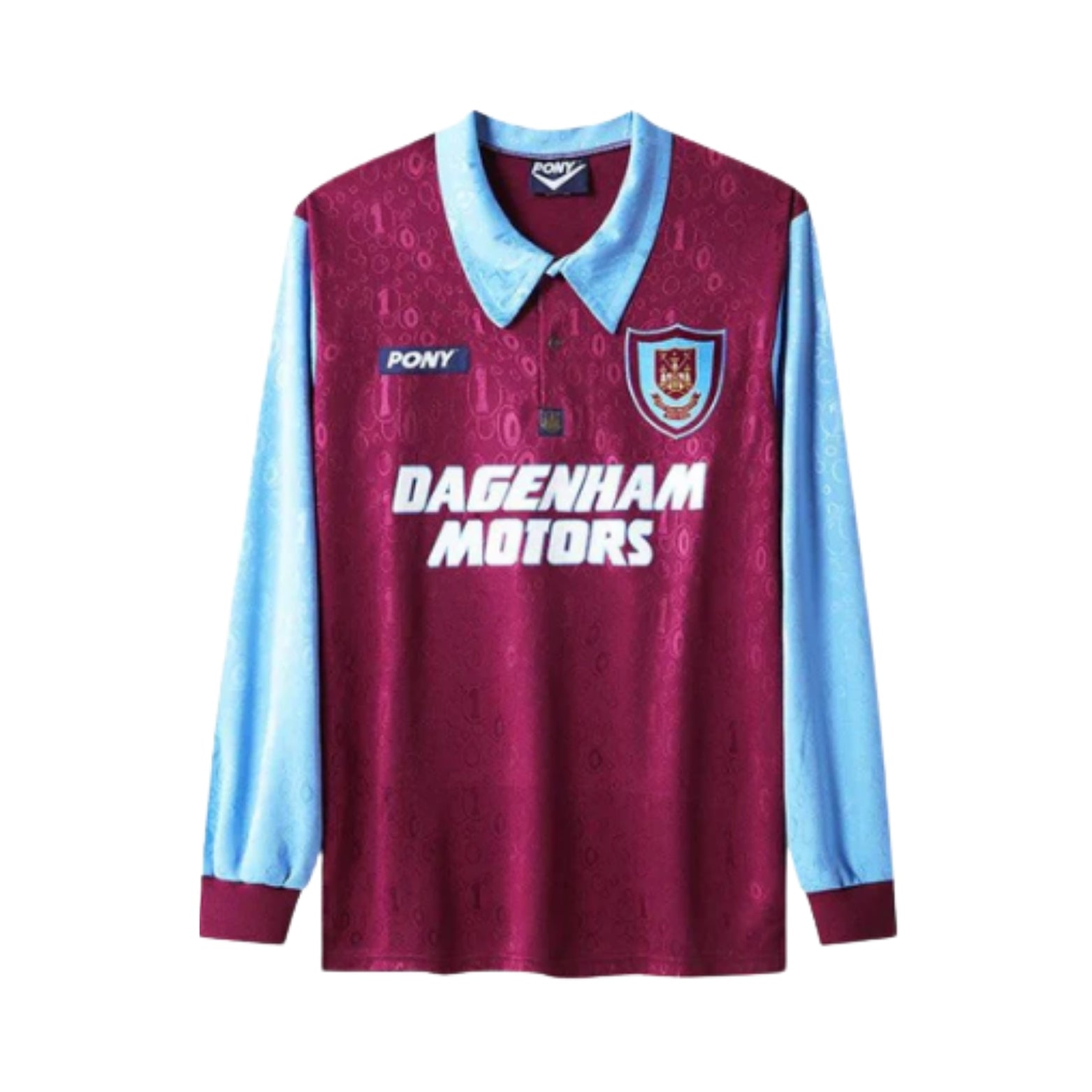 West Ham United Domicile 96/97 - Manches Longues - Vue de face