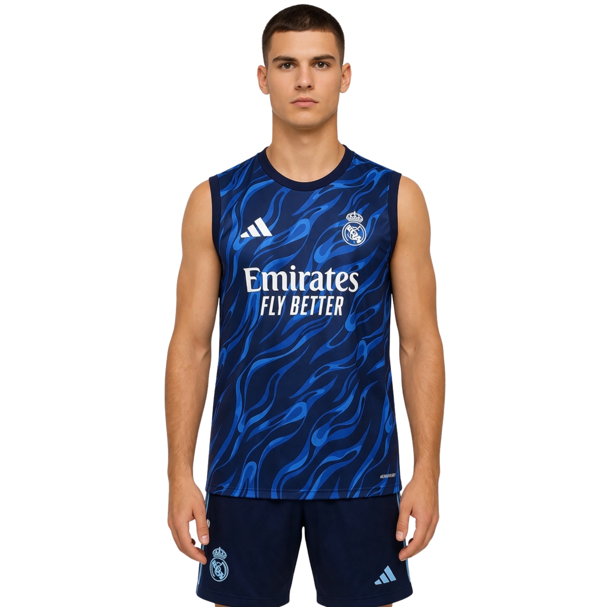 Real Madrid 25/26 - Équipement de Entraînement - Manches Cava - Vue de dos
