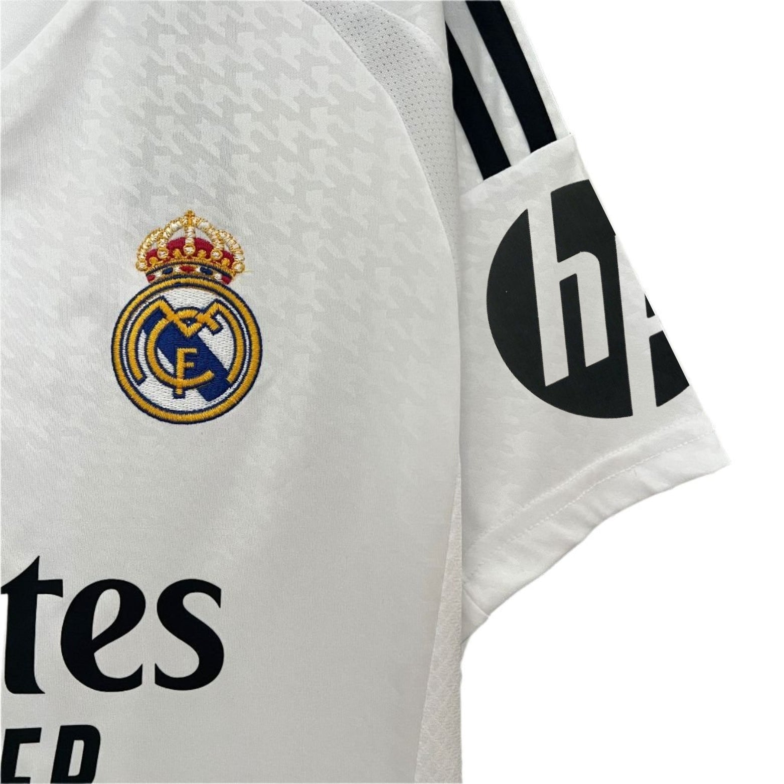 Real Madrid Domicile 24/25 - Symbole HP inclus - Vue rapprochée