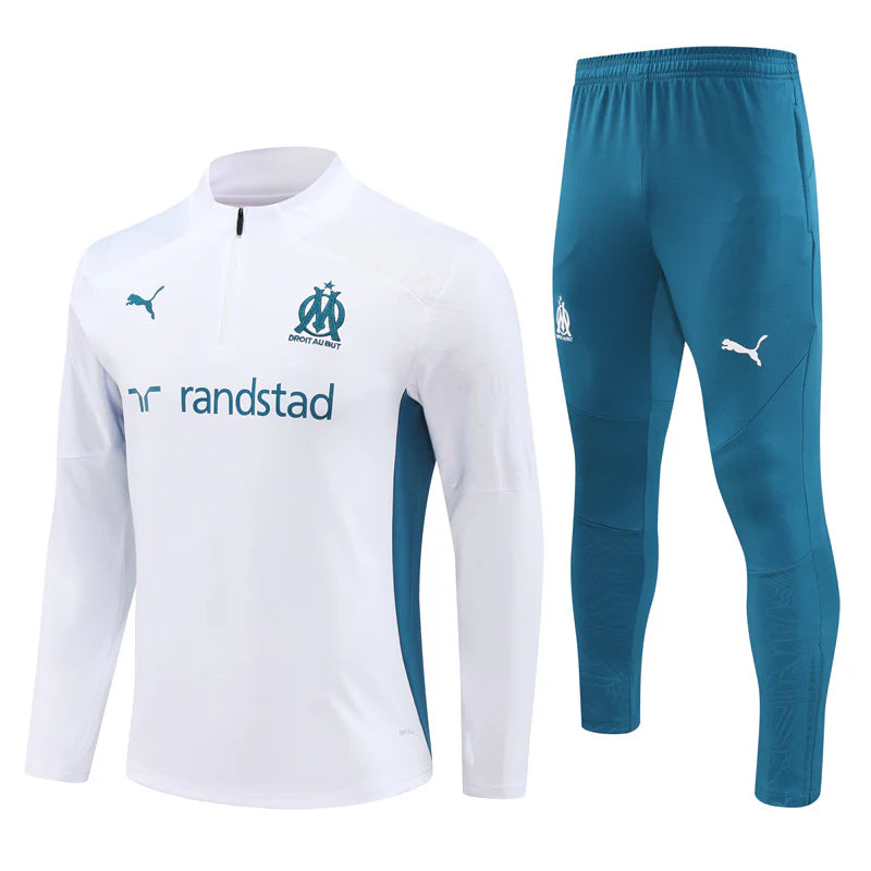Olympique de Marseille 2024/25 - Survêtement - 1/2 Zip - Vue de face
