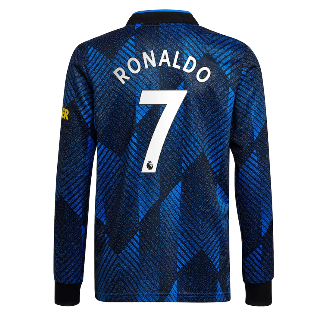 Manchester United Troisième 21/22 - Manches Longues - Ronaldo 7 - Vue de face