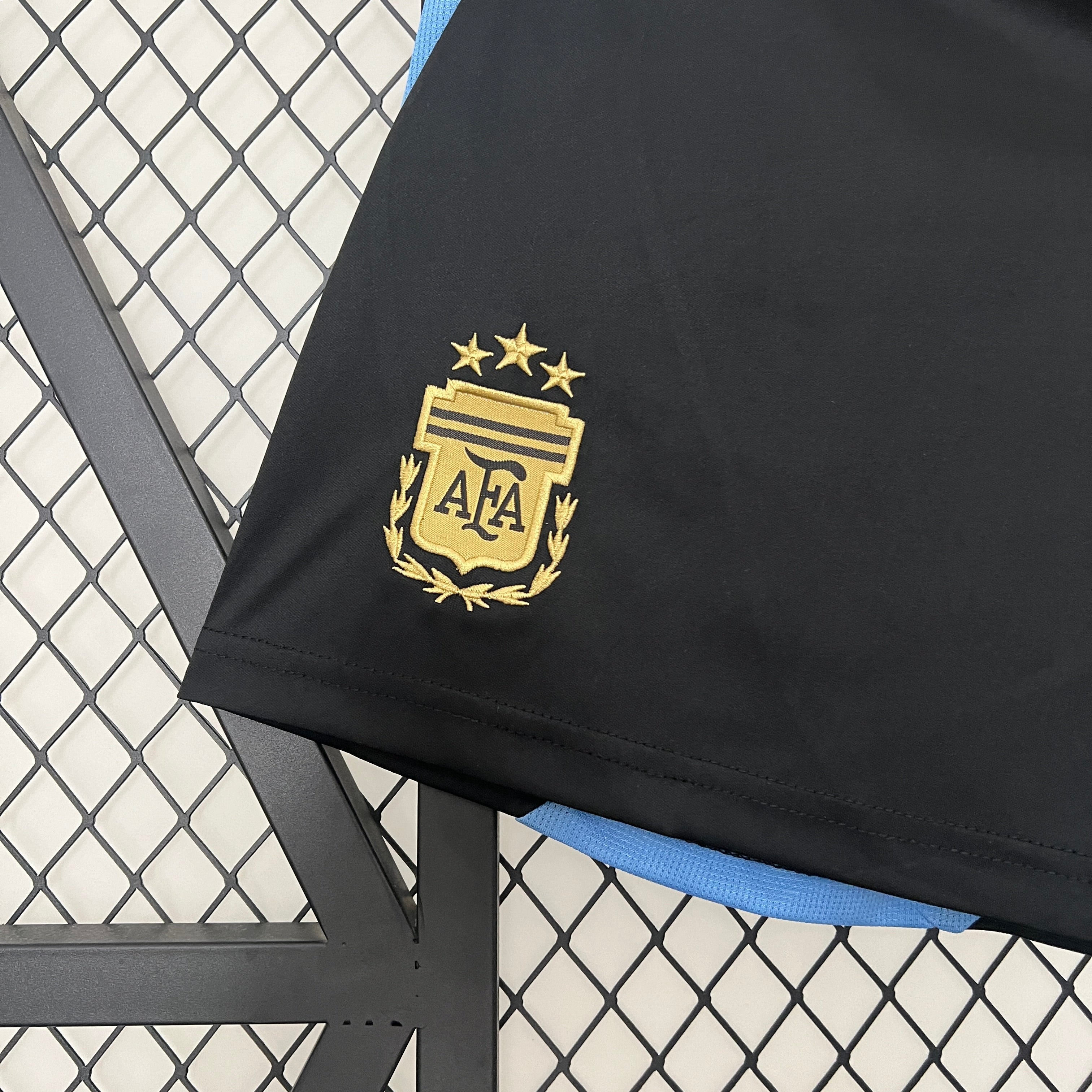 Short Argentine Extérieur 24/25 - Noir - Détail