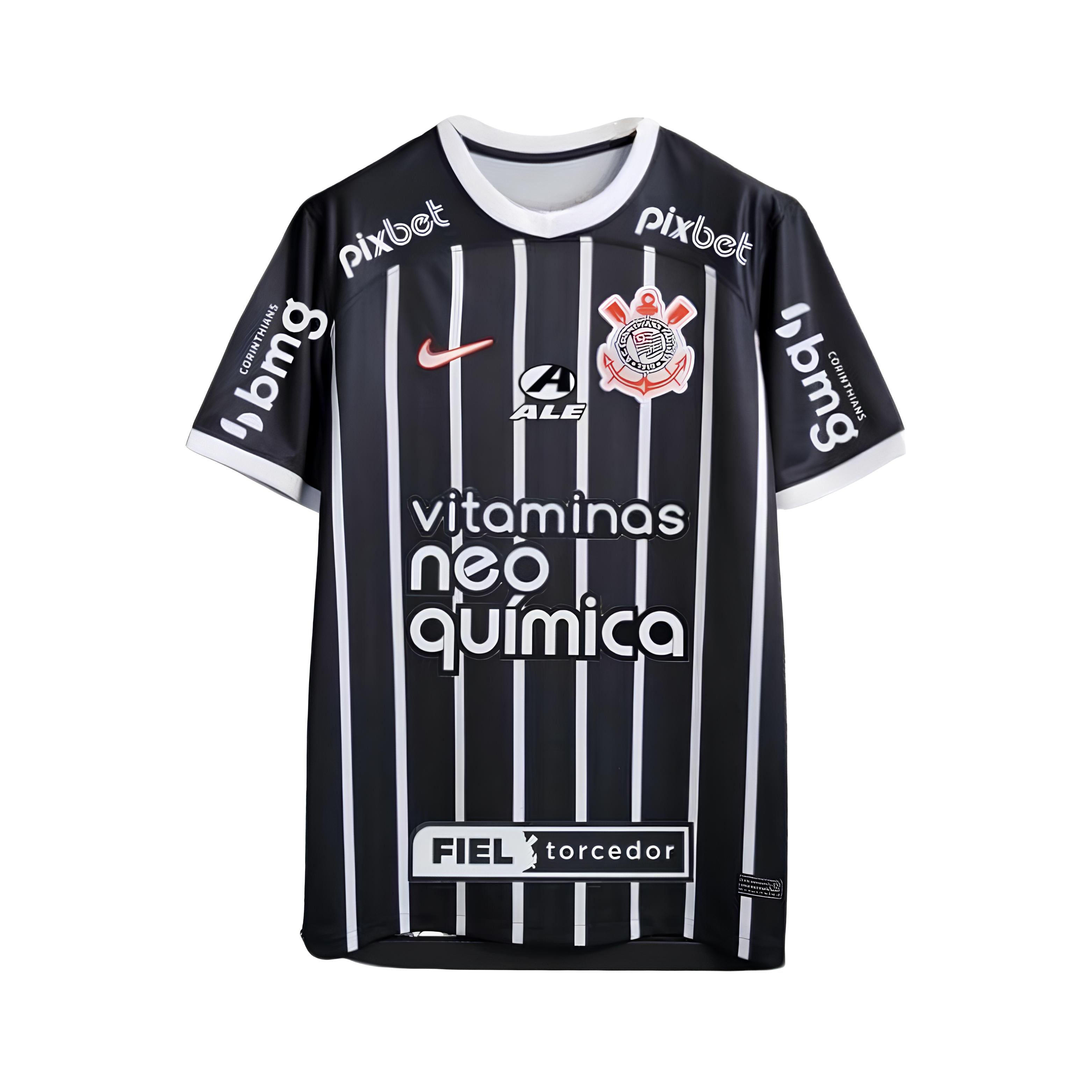 Corinthians Extérieur 23/24 - Tous les Sponsors - Vue de face