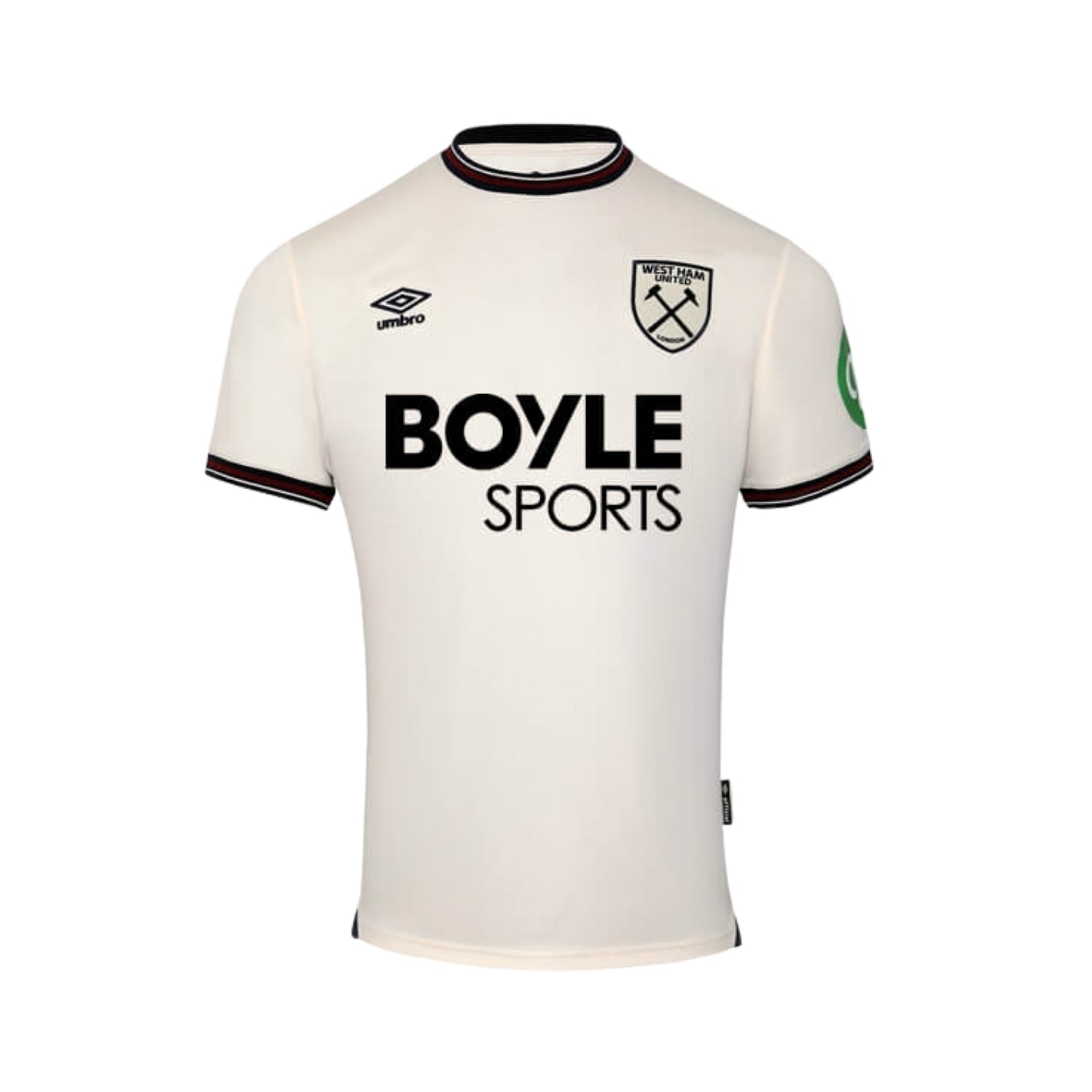 West Ham United Extérieur 25/26 - Tous les Sponsors - Vue de face