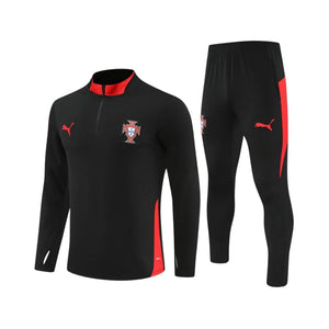 Portugal 25/26 - Survêtement - 1/2 Zip - Noir et Rouge