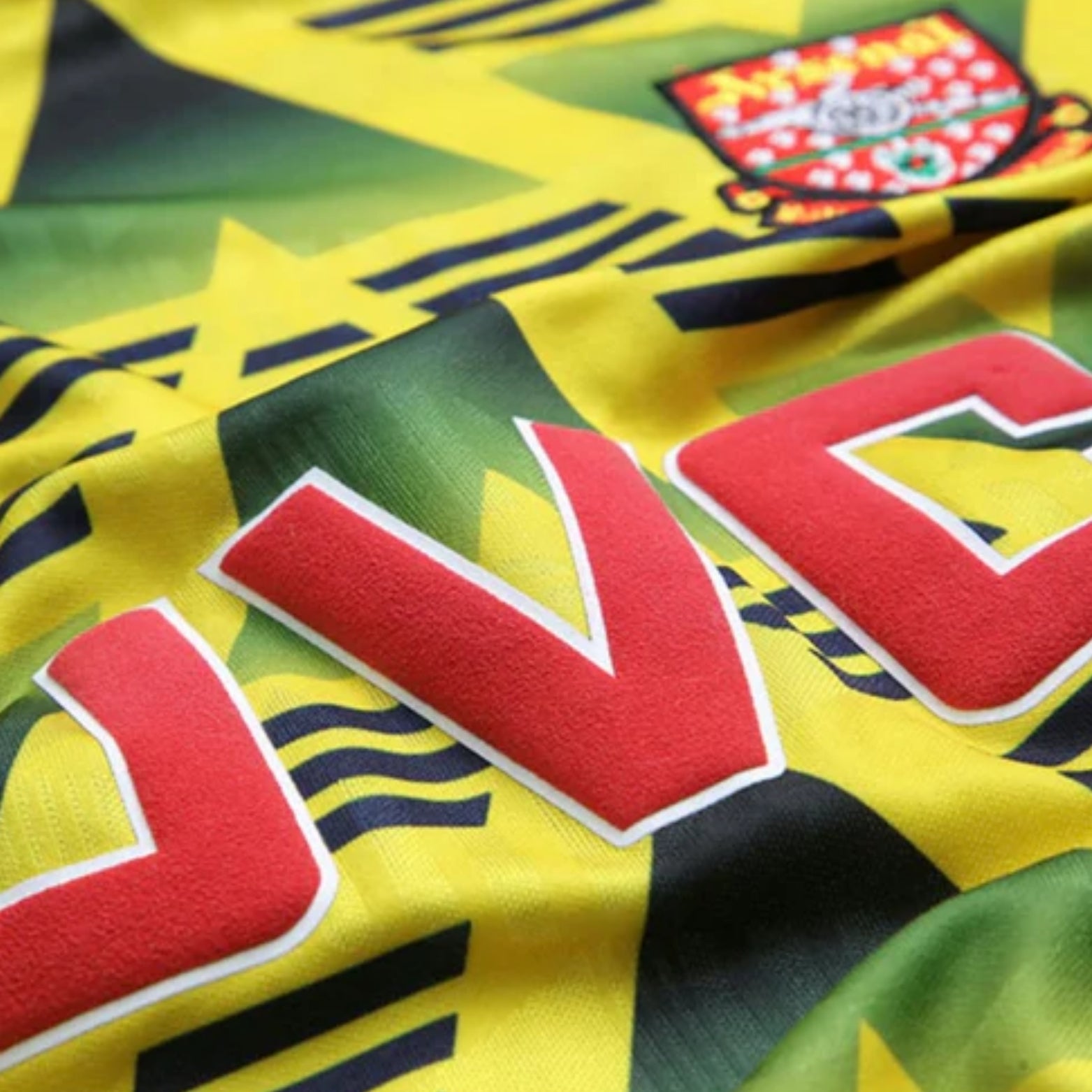 Arsenal Extérieur 91/92 - Manches Longues - Vue rapprochée