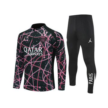 PSG 25/26 - Survêtement - 1/2 Zip - Noir et Rose
