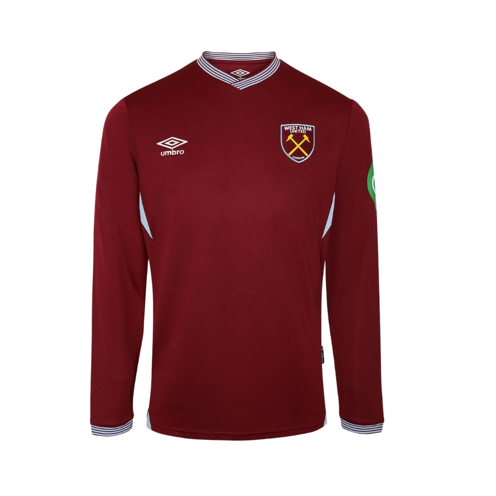 West Ham United Domicile 25/26 - Manches Longues - Vue de face
