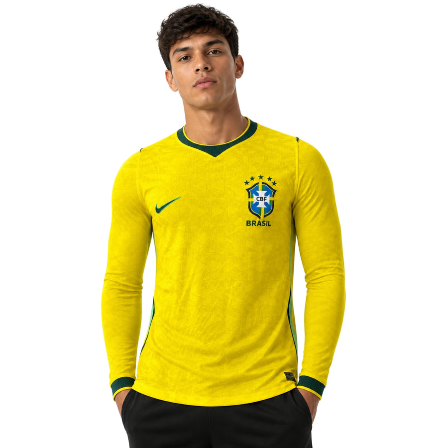 Brésil Domicile 26/27 - Coupe du Monde 2026 - Manches Longues - Version Joueur