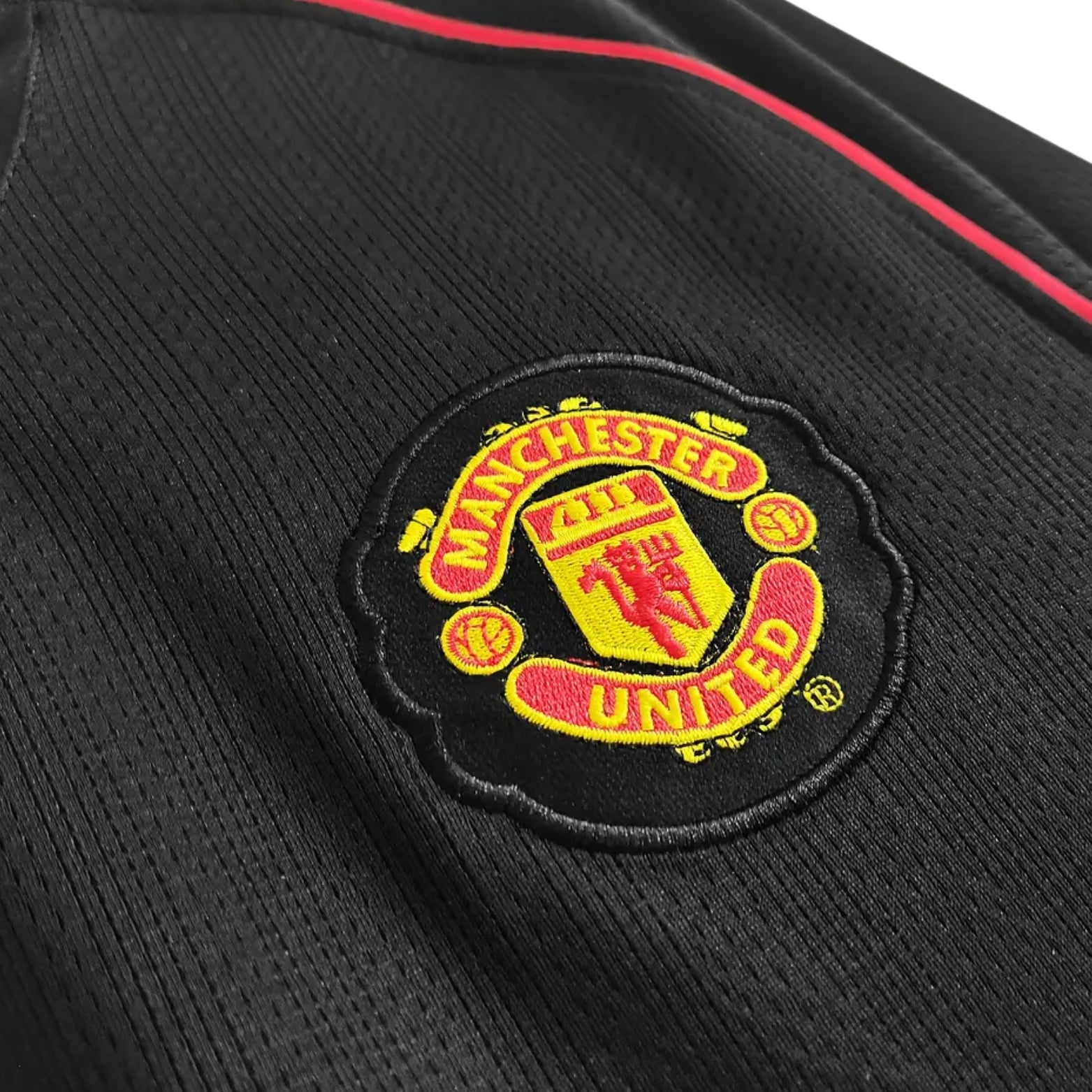 Manchester United Extérieur 07/08 - Manches longues - Vue rapprochée