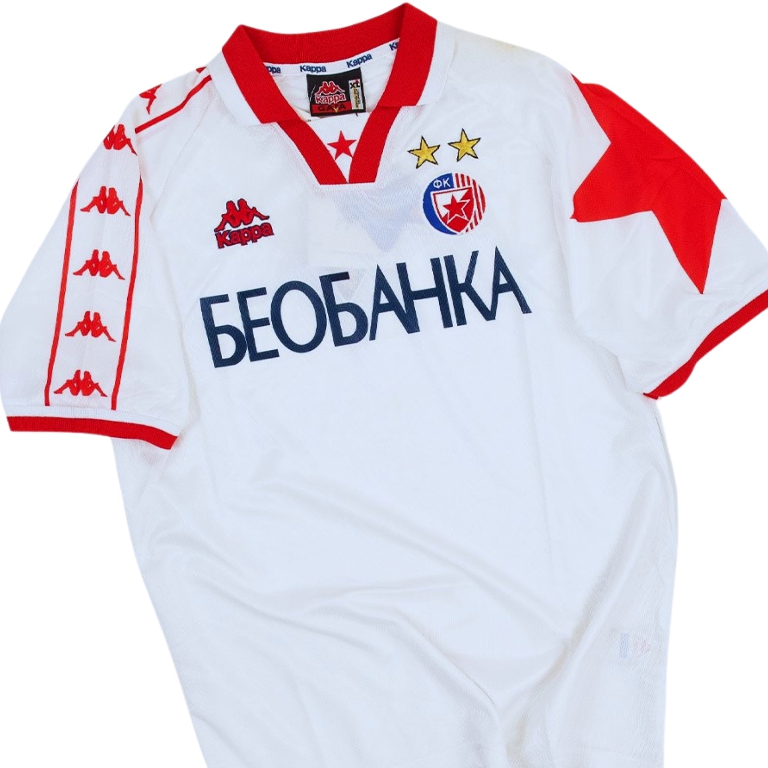 Red Star Belgrade Extérieur 95/96 - Vue rapprochée