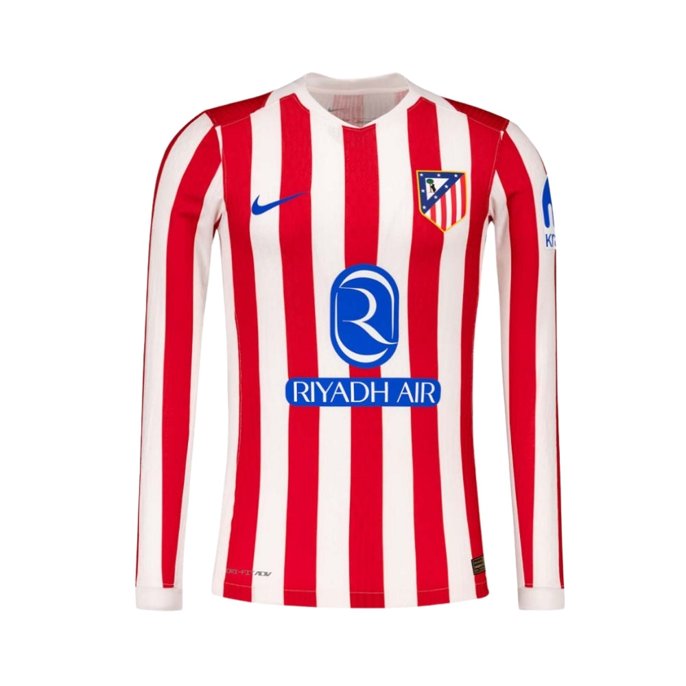 Atlético Madrid Domicile 25/26 - Manches Longues - Vue de face