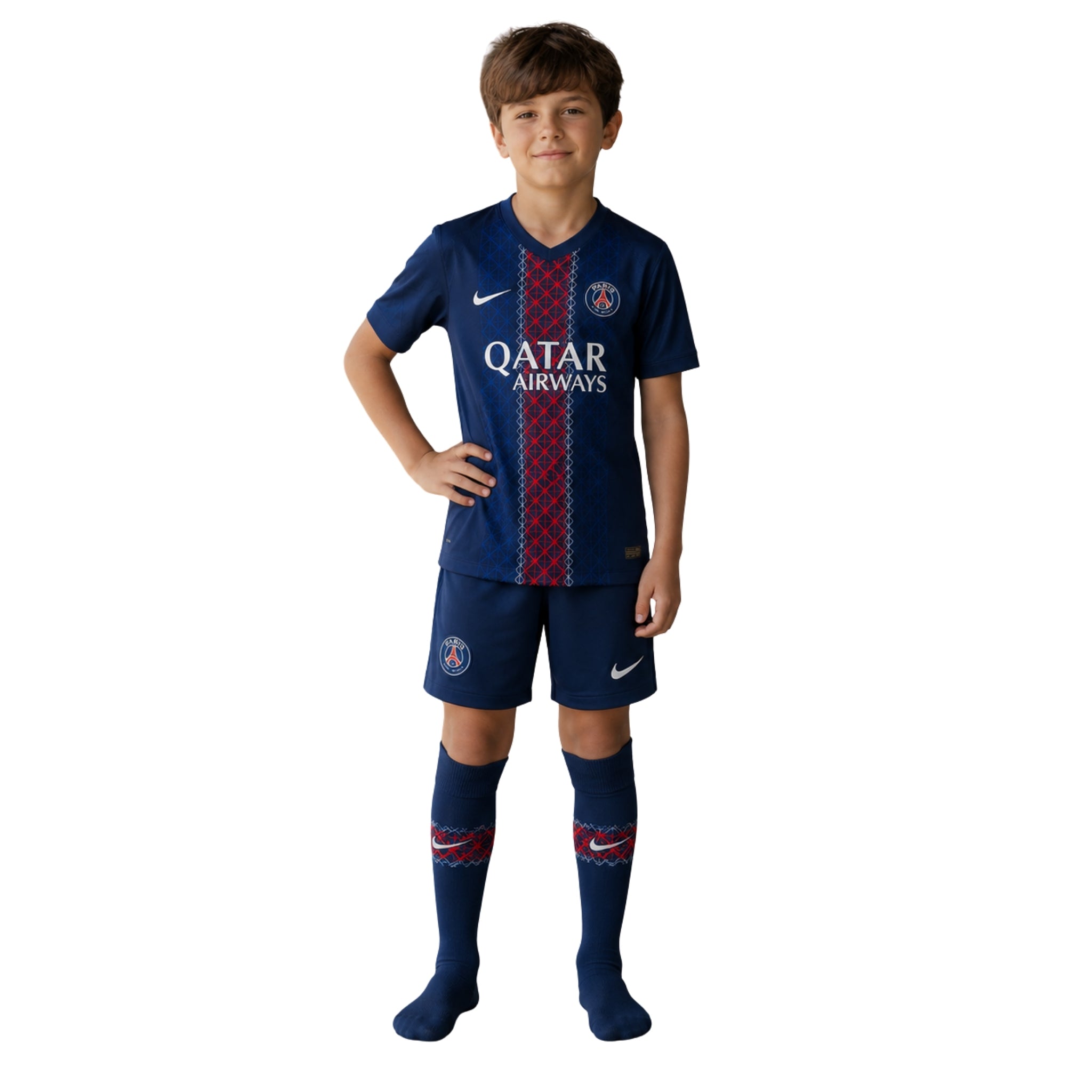 PSG - Kit Domicile 25/26, porté de face