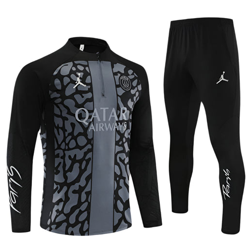 PSG - Survêtement - 1/2 Zip - Noir et Gris