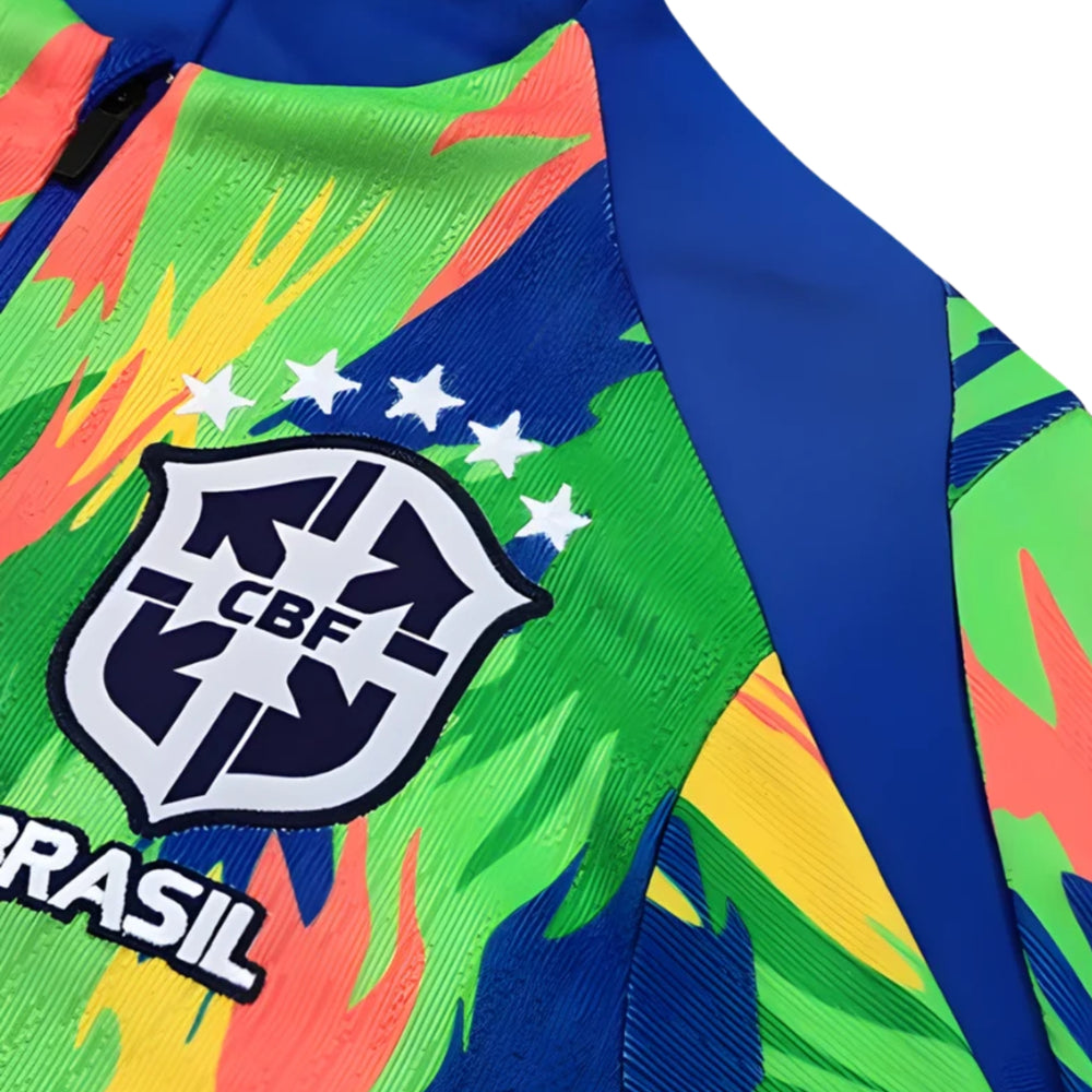 Brésil 25/26 - Survêtement - 1/2 Zip - Vert et Bleu