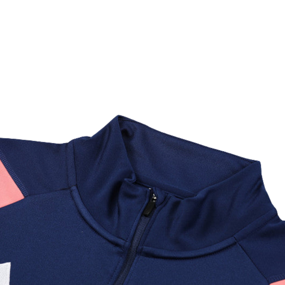 Olympique Lyonnais - Survêtement - 1/2 Zip - Bleu Marine et Rose