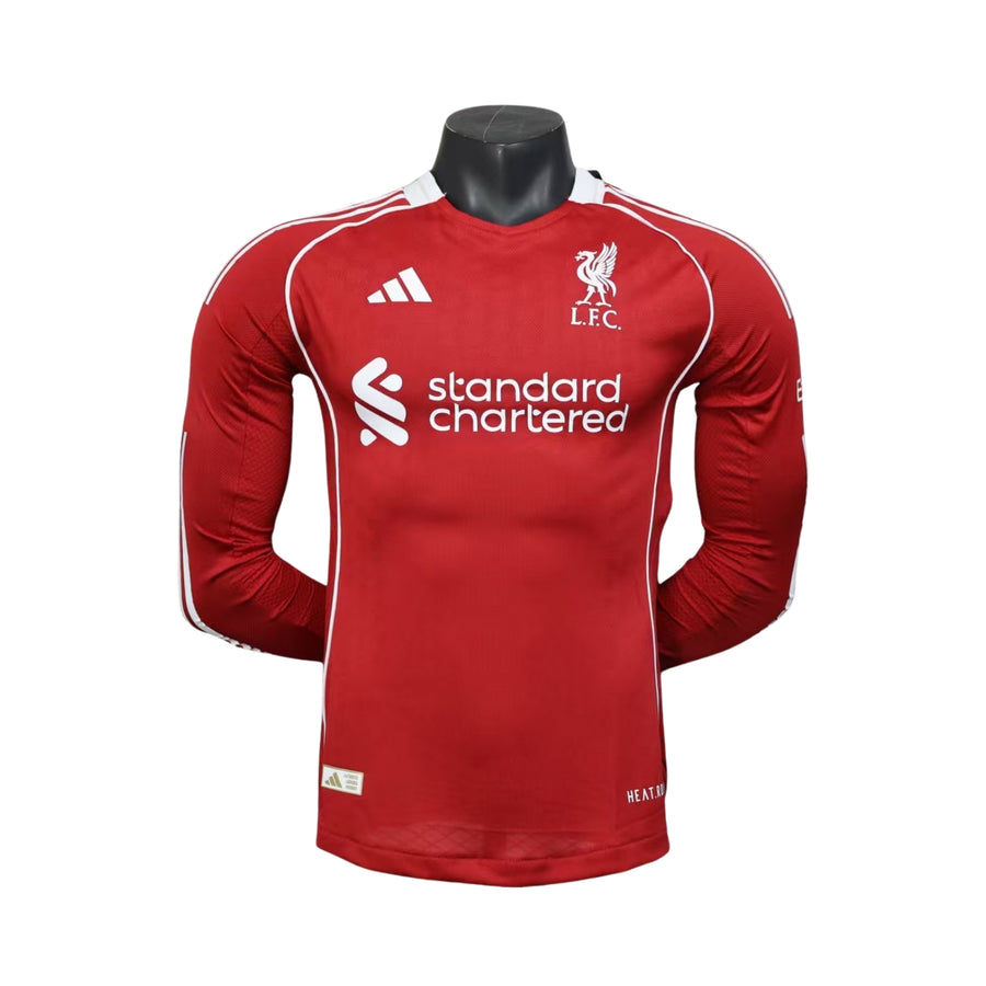 Liverpool Domicile 25/26 - Version Joueur - Manches Longues