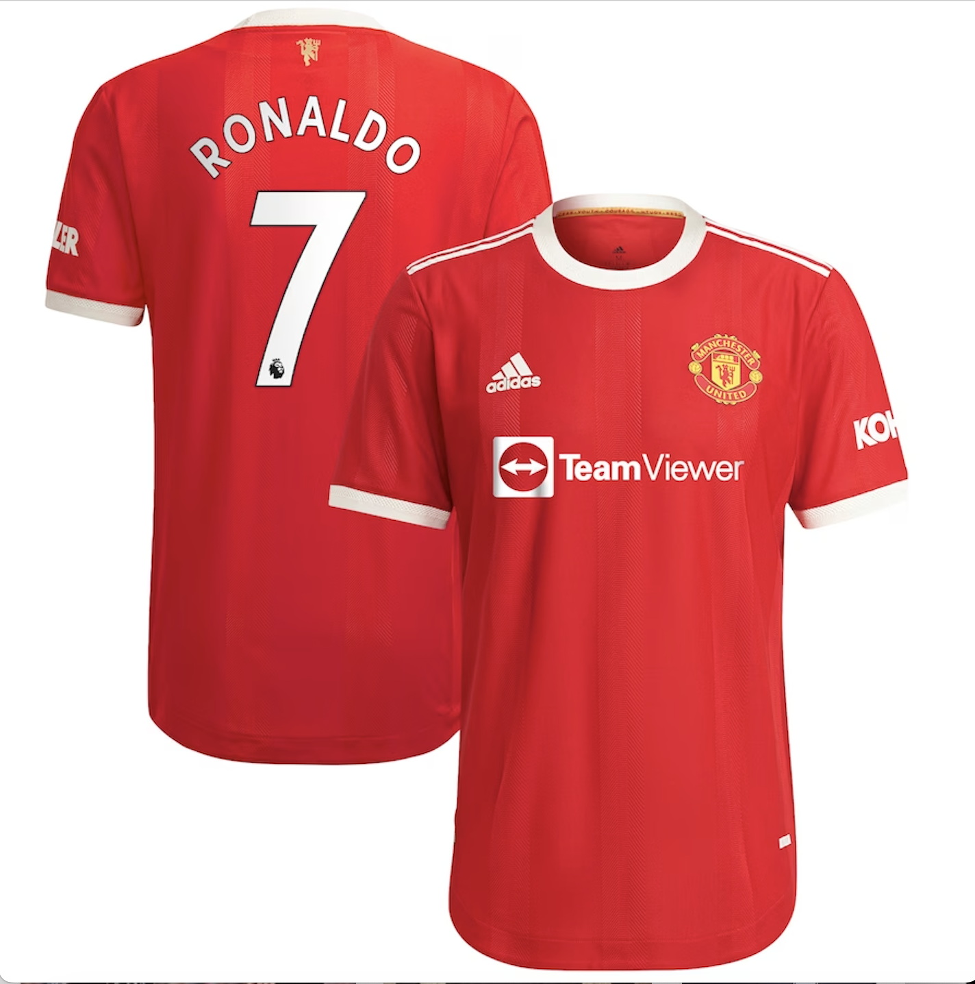 Manchester United Domicile 21/22 - Ronaldo 7 - Vue de face