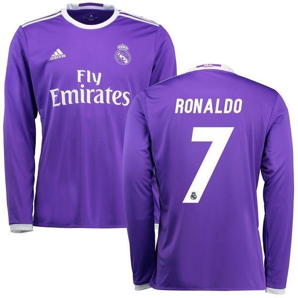 Real Madrid Extérieur 16/17 - Manches Longues - Ronaldo 7 - Vue de face
