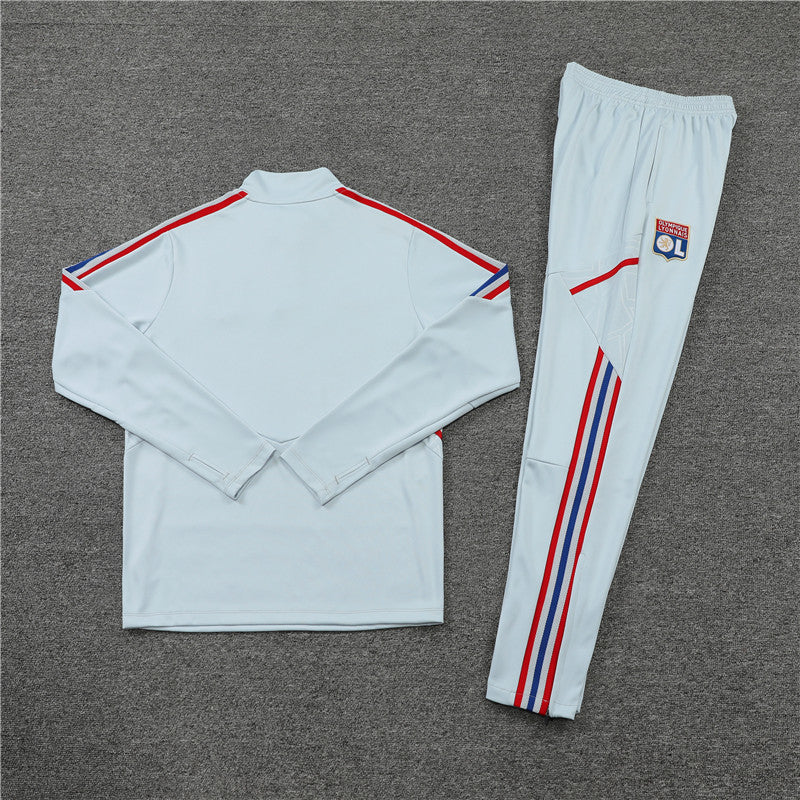 Olympique Lyonnais - Survêtement - 1/2 Zip - Vue rapprochée